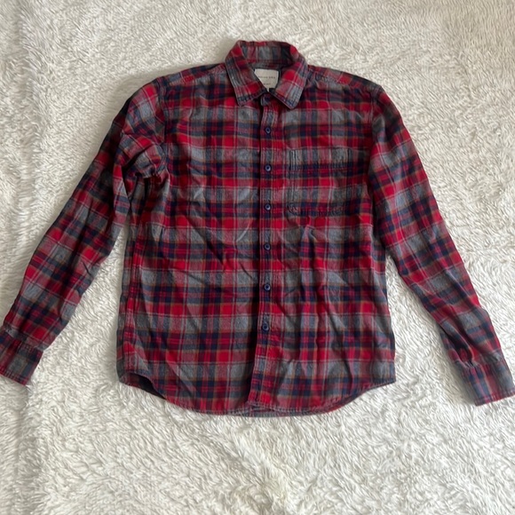 American Eagle Mens Shirt - AE Plaid Shirt - Super Soft - small |A10 - Picture 2 of 5